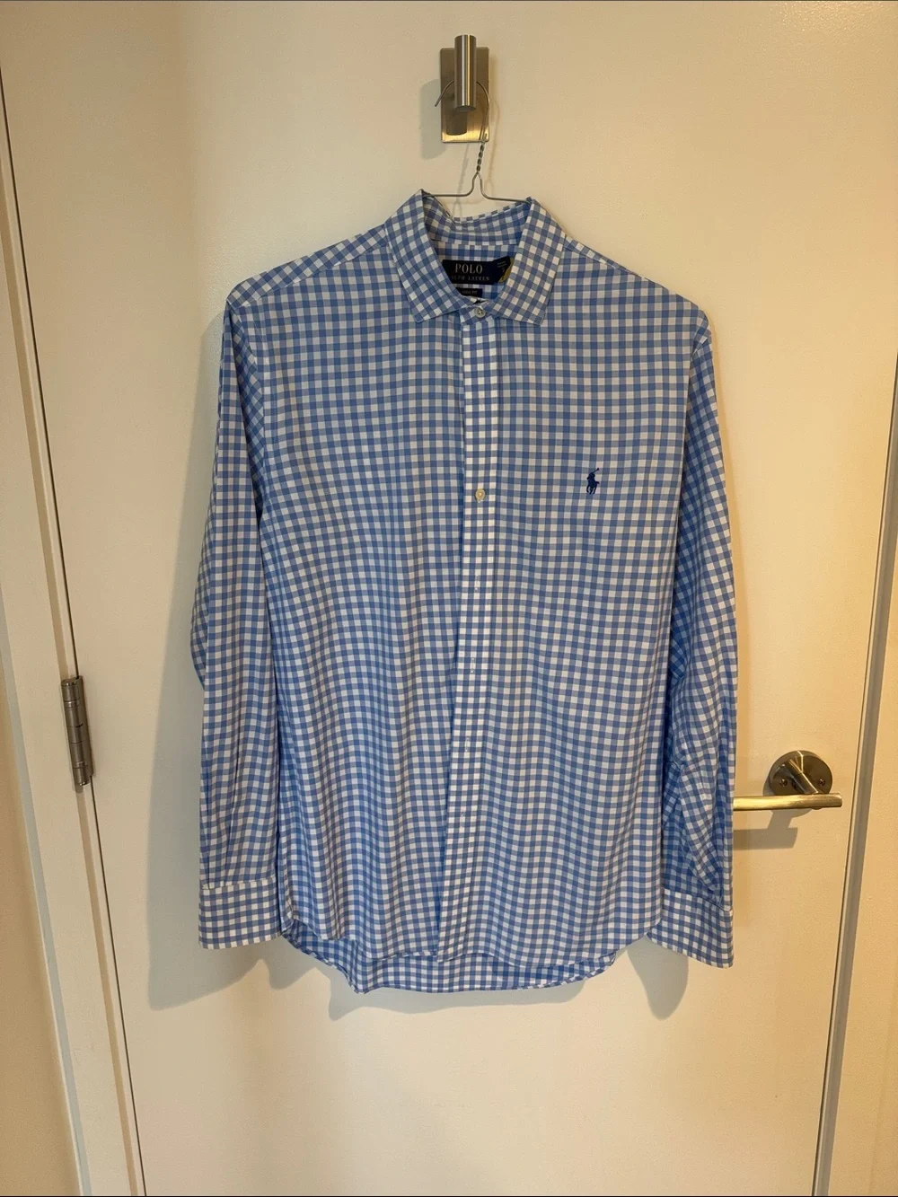 Polo by Ralph Lauren Light Blue & White Gingham Button-Down Shirt